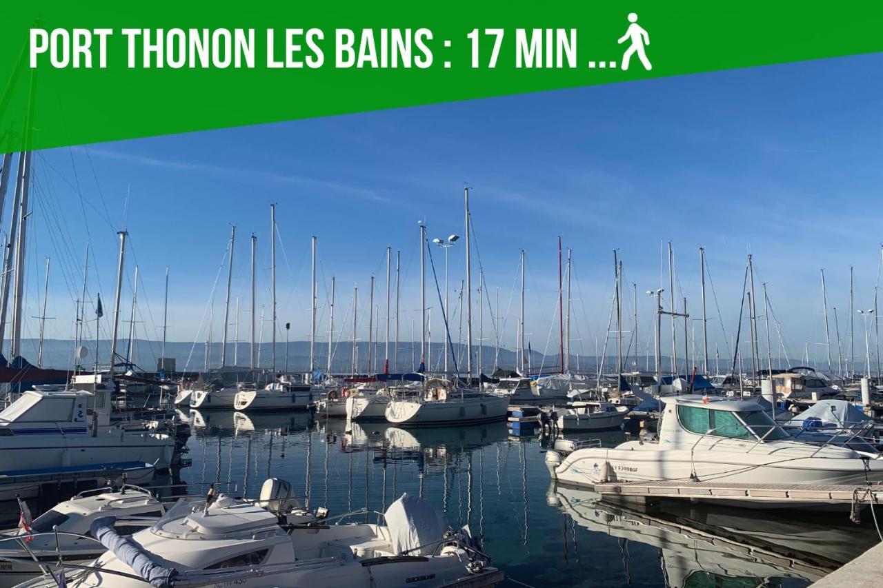 Viva Leman- Hypercentre - Vue Panoramique- Parking - Wifi Apartment Thonon-les-Bains Exterior photo